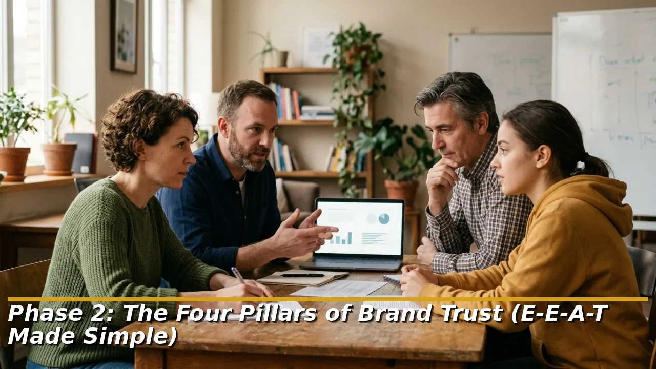 The Strategic Value of Brand Building for Small Businesses in the AI Era 93 The Four Pillars of Brand Trust (E-E-A-T Made Simple)